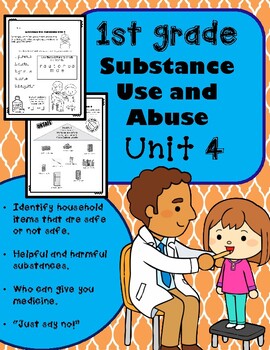 Preview of 1st Grade Health - Unit 4: Substance Use and Abuse Activities and Worksheets