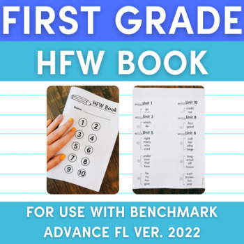 Preview of 1st Grade High-Frequency Word Book for use with Benchmark Advance Florida 21/22