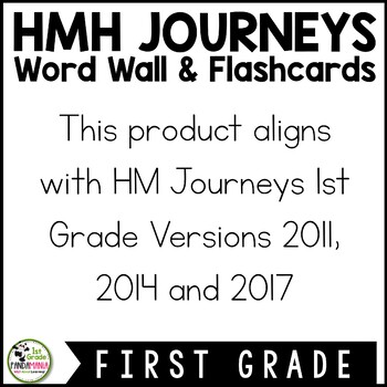 Harcourt Journeys First Grade Word Wall Words by The Real World