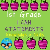 I Can Statements Checklist for 1st Grade