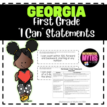 Preview of 1st Grade "I Can" Statements- New Georgia Standards