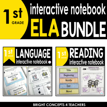 Preview of 1st Grade Interactive ELA Notebook BUNDLE