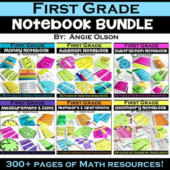 Preview of 1st Grade Math Notebook Bundle