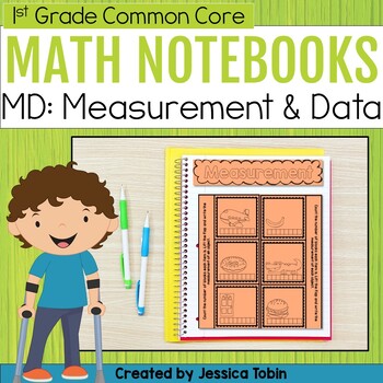 Preview of 1st Grade Math Interactive Notebook - Measurement, Graphing, and Telling Time