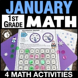 1st Grade January Math Centers, Morning Work, Winter Early