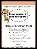 1st Grade Journey's Lesson 12 Comprehension Pack: How Leop
