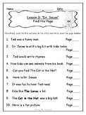 1st Grade Journey's Lesson 9 Comprehension Pack: Dr. Seuss