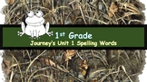1st Grade Journey's Unit 1 Spelling Flash Cards- CAMO STYLE