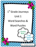 1st Grade Journeys Word Searches & Puzzles – Unit 1