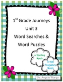 1st Grade Journeys Word Searches & Puzzles – Unit 3