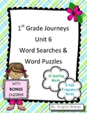 1st Grade Journeys Word Searches & Puzzles – Unit 6