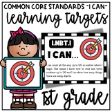 1st Grade: Kid Friendly Common Core Math “I Can” Statement