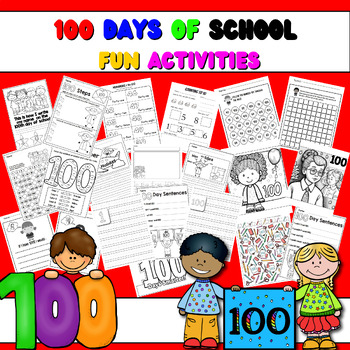 1st Grade, Kindergarten and preschool 100 days of school activities ...