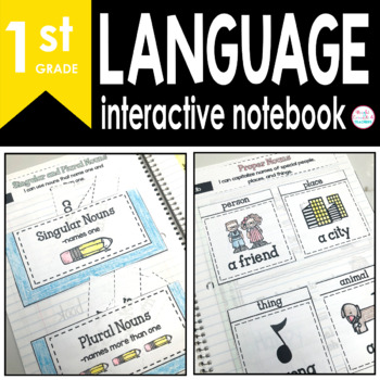 Preview of 1st Grade LANGUAGE Interactive Notebook {Common Core Aligned}