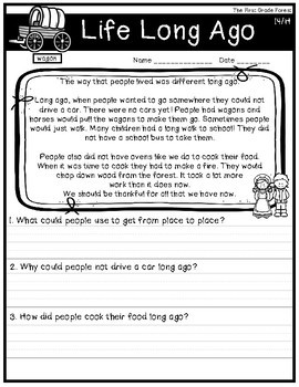 1st Grade: *LEVELED* Nonfiction Reading Passages & Questions (Levels H-K)