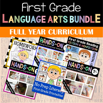 Preview of 1st Grade Language Arts Full Year Curriculum Bundle | More 50% OFF