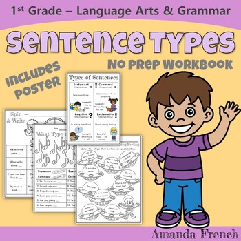 Preview of 1st Grade - Language Arts & Grammar - Sentence Types