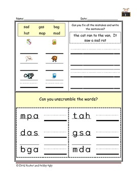 1st Grade Language Arts Worksheet Bundle (Sept - Nov ...