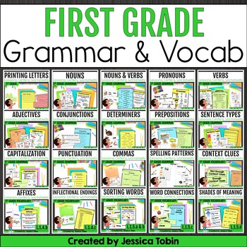 Preview of 1st Grade Language Domain Bundle - Language and Grammar Worksheets and Lessons