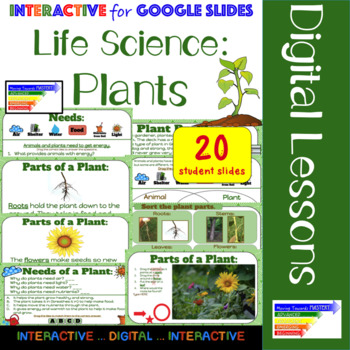 Preview of Life Science: Plants Interactive for Google Classroom