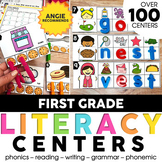 1st Grade Literacy Centers | Phonics Reading Writing Gramm
