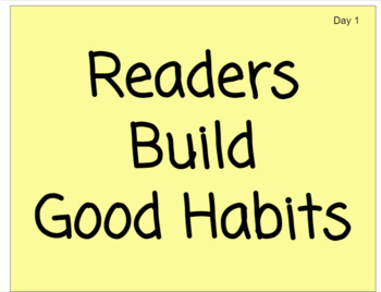 Preview of 1st Grade Lucy Calkins Rdg UNIT 1: BUILDING GOOD READING HABITS - slides