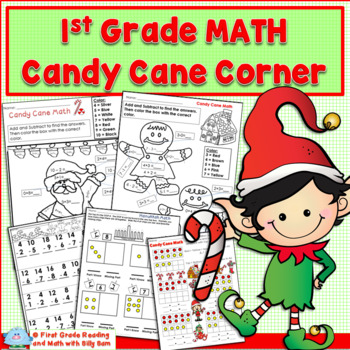 Preview of 1st Grade MATH Candy Cane Corner Holidays Around the World