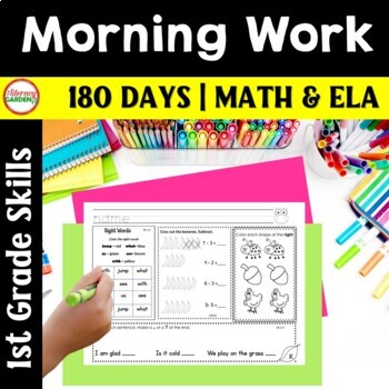 Preview of 1st Grade MORNING WORK  & SPIRAL REVIEW BUNDLE
