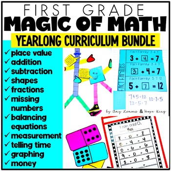 Preview of 1st Grade Magic of Math Curriculum Bundle | First Grade Math Lessons Activities