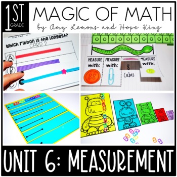 Preview of 1st Grade Magic of Math Nonstandard Measurement | Compare & Order Lengths