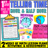 1st Grade Telling Time to the Hour & Half Hour Lesson Plan