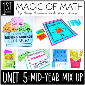 Preview of 1st Grade Magic of Math Lessons Numbers to 120, Related Facts, & Add 3 Numbers
