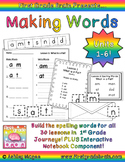 1st Grade Making Words + Interactive Notebook Components (