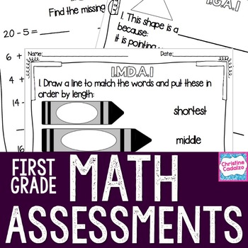 Preview of 1st Grade Math Assessments BUNDLE