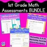1st Grade Math Assessments - Skip Counting, Odd & Even, Be