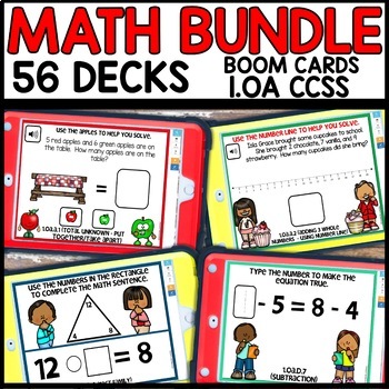 Preview of Addition and Subtraction Boom Cards Bundle
