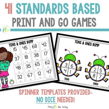 printable first grade math games by primary bliss teaching tpt