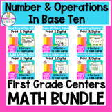 1st Grade Math Centers | 36 Centers | Digital and Print | 