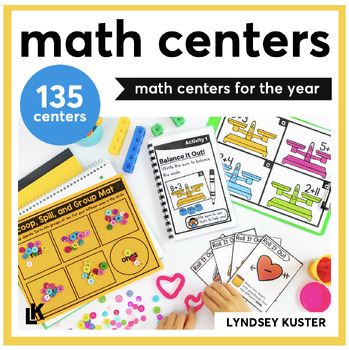 Preview of Hands-On Math Bundle - 135 math centers bundle