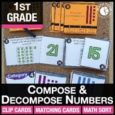 1st Grade Math Centers Composing & Decomposing 2-Digit Num