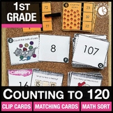 1st Grade Math Centers Counting to 120 - Math Review Games