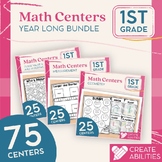 1st Grade Math Centers Year Long Bundle