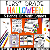 1st Grade Halloween Math Centers | Math Center Games and A