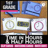 1st Grade Math Centers Telling Time the Hour and Half Hour