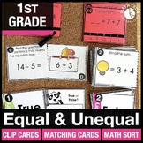 1st Grade Math Centers True or False Equations The Equal S