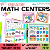 1st Grade Math Centers Year Long Bundle | End of the Year 