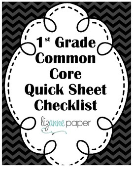 Preview of 1st Grade Math Common Core Checklist