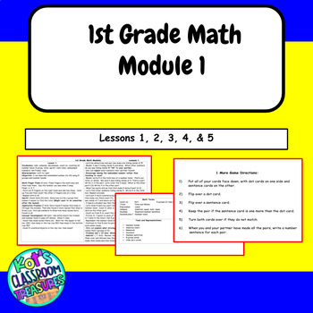 Preview of 1st Grade Math Common Core Module: Lessons 1-5