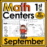 1st Grade Math Crossword Puzzles - September