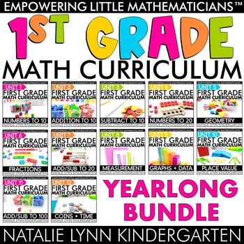 Preview of 1st Grade Math Curriculum | First Grade Guided Math Lessons Worksheets Centers